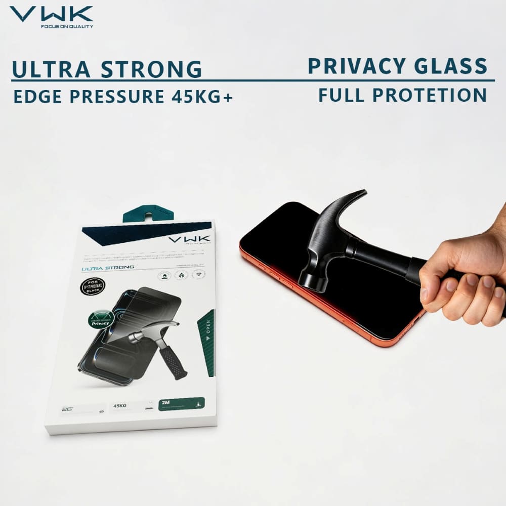 VWK Ultra Strong Full Protection HD Tempered Glass - iPhone Series