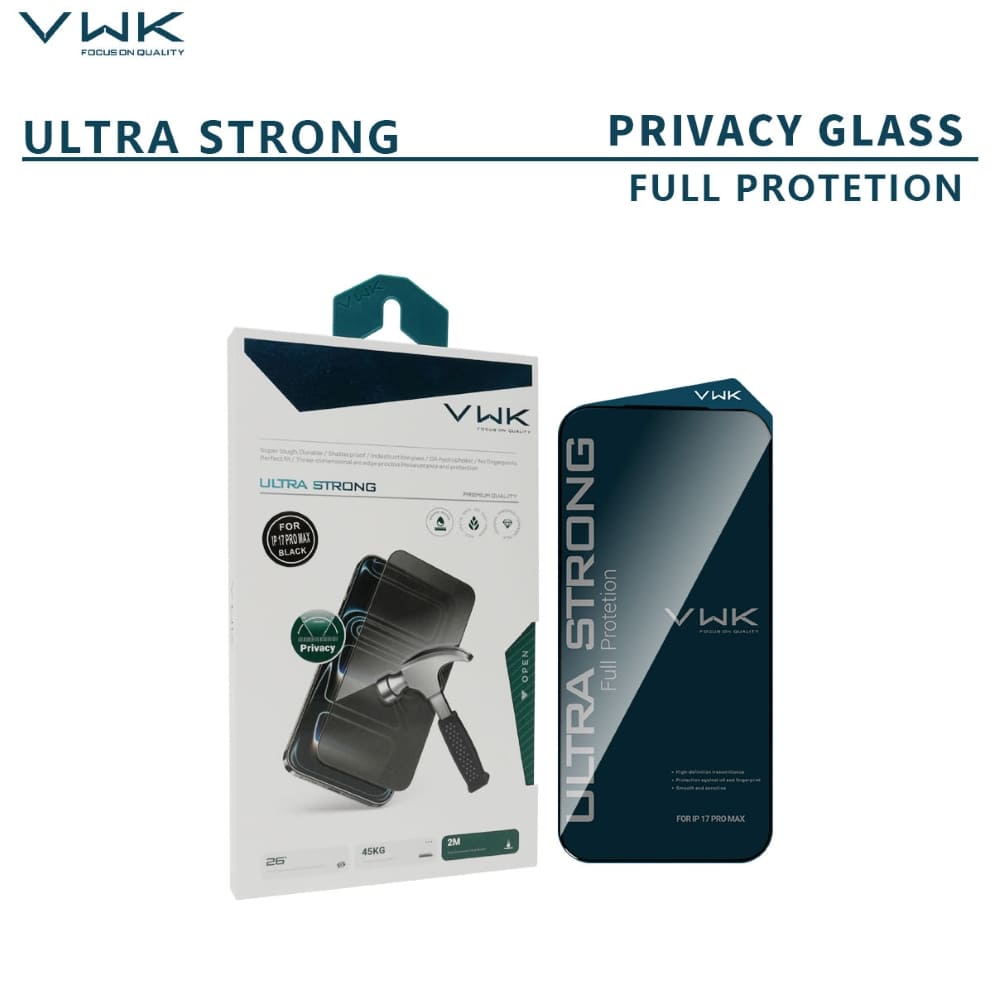 VWK Ultra Strong Full Protection HD Tempered Glass - iPhone Series