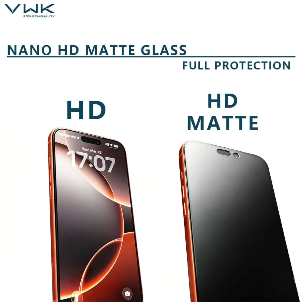 VWK Nano Hd Full Protection Tempered Glass - Samsung Series