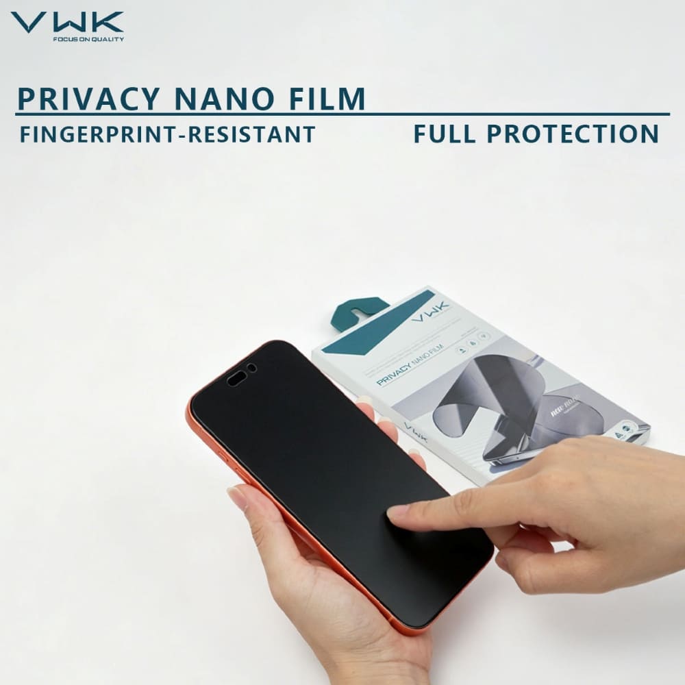 VWK Privacy Nano Matte Film Explosion Proof Tempered Glass - iPhone Series