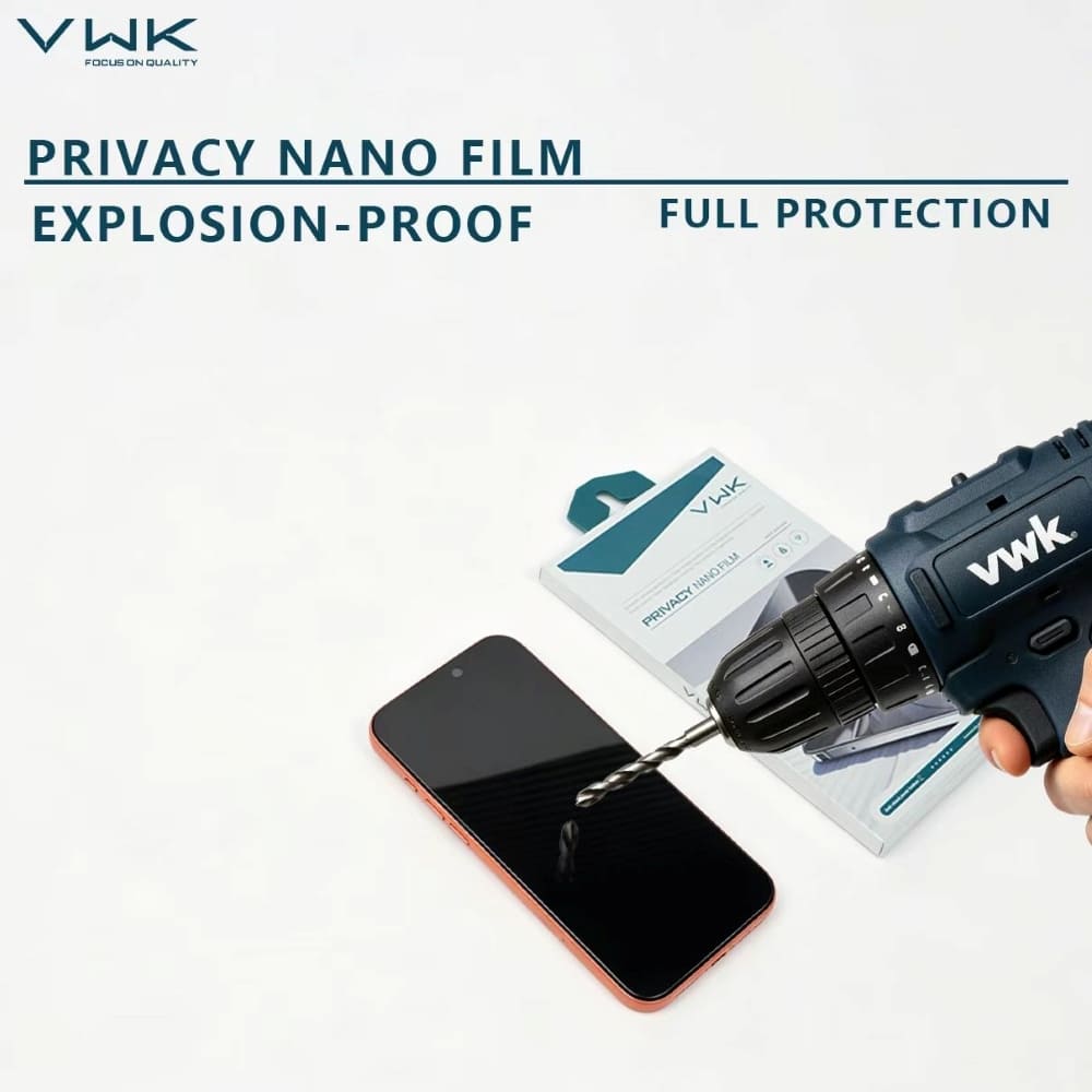 VWK Privacy Nano Matte Film Explosion Proof Tempered Glass - iPhone Series
