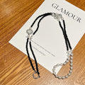 Velvet Pearl Heart Phone Chain | Phone Strap