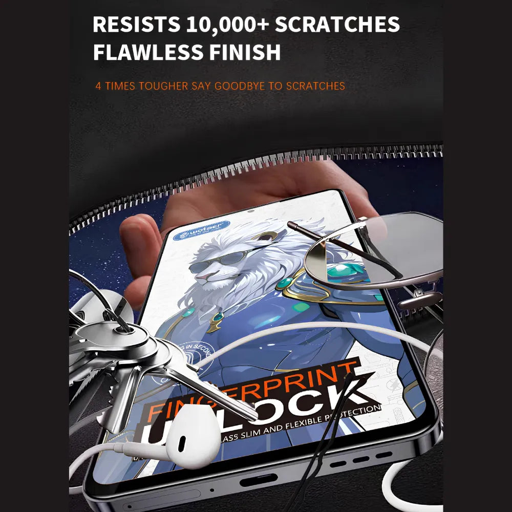 WOTAER Fingerprint Unlock 0.18MM Privacy Tempered Glass