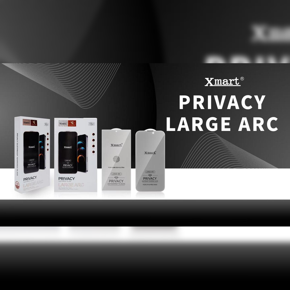 Xmart Privacy Large Arc Temperd Glass