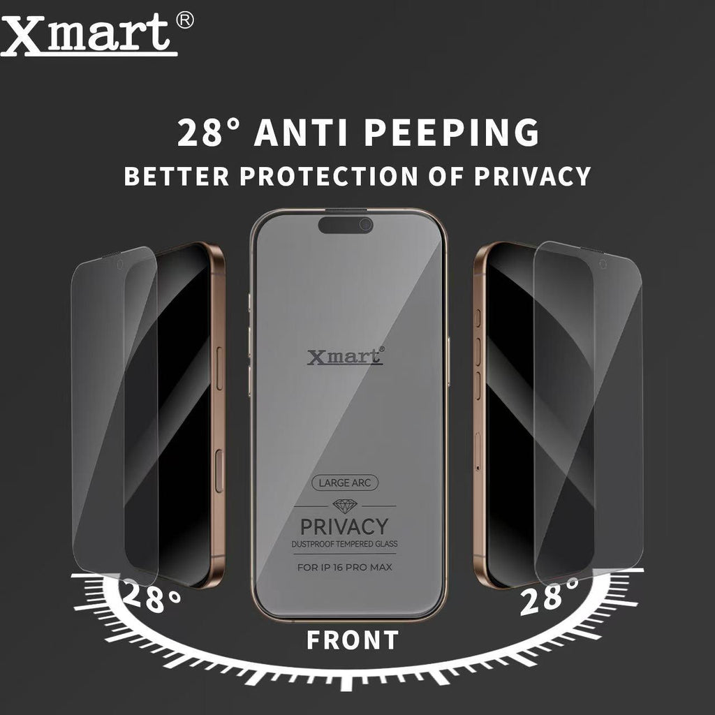 Xmart Privacy Large Arc Temperd Glass